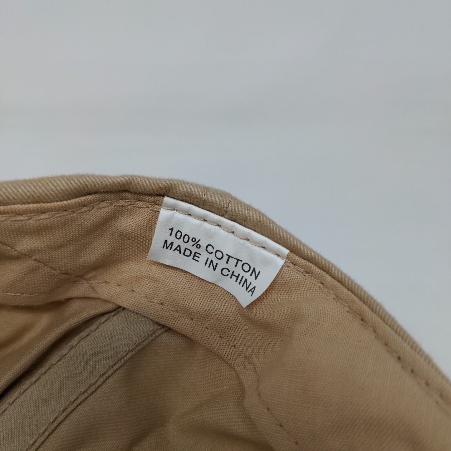 Living With It Aventis Strapback Hat Tan One Size Embroidered Adjustable