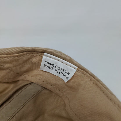 Living With It Aventis Strapback Hat Tan One Size Embroidered Adjustable