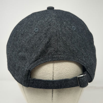Eddie Bauer Baseball Cap Gray One Size Slideback Denim Patch Outdoor Tree Hat