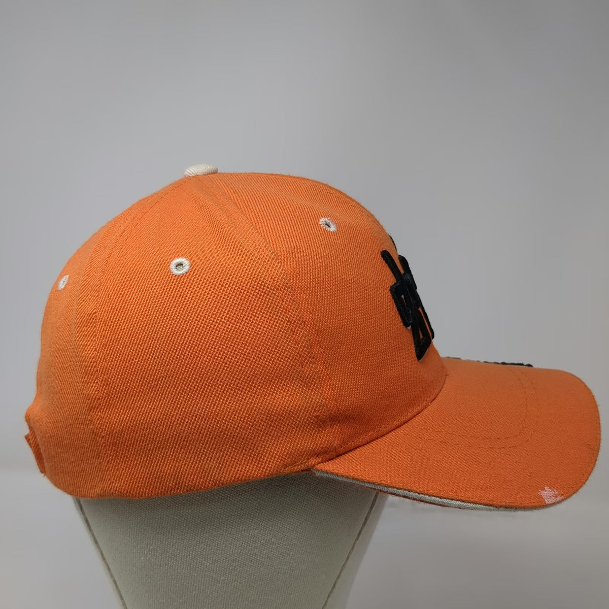 SARA Baseball Cap Orange One Size Kanji Snake Embroidery Strapback Graphic Hat