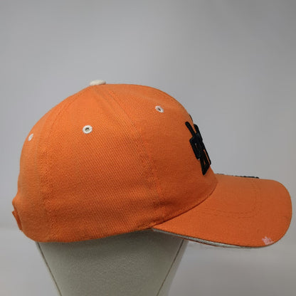 SARA Baseball Cap Orange One Size Kanji Snake Embroidery Strapback Graphic Hat