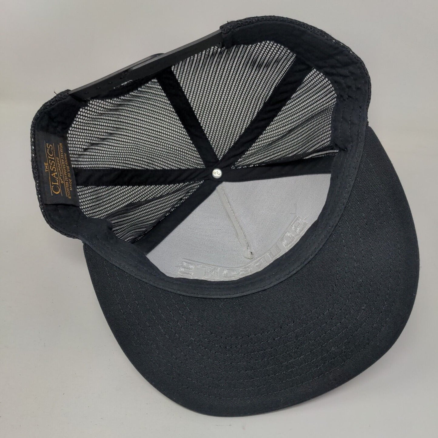 Bourbon's Kitchen & Cocktails Snapback Trucker Hat Black One Size Yupoong