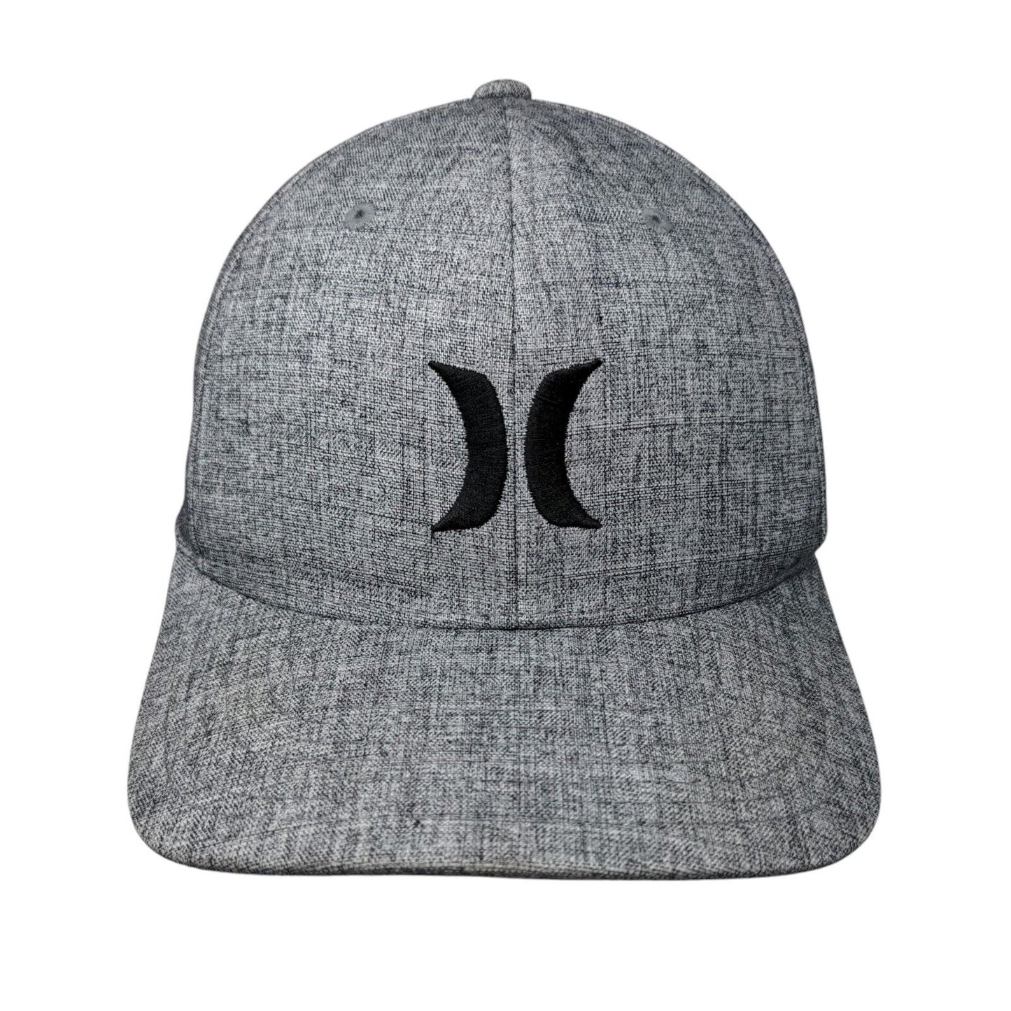 Hurley Fitted Hat Gray S/M Embroidered Flexfit 6 Panel Vent Holes