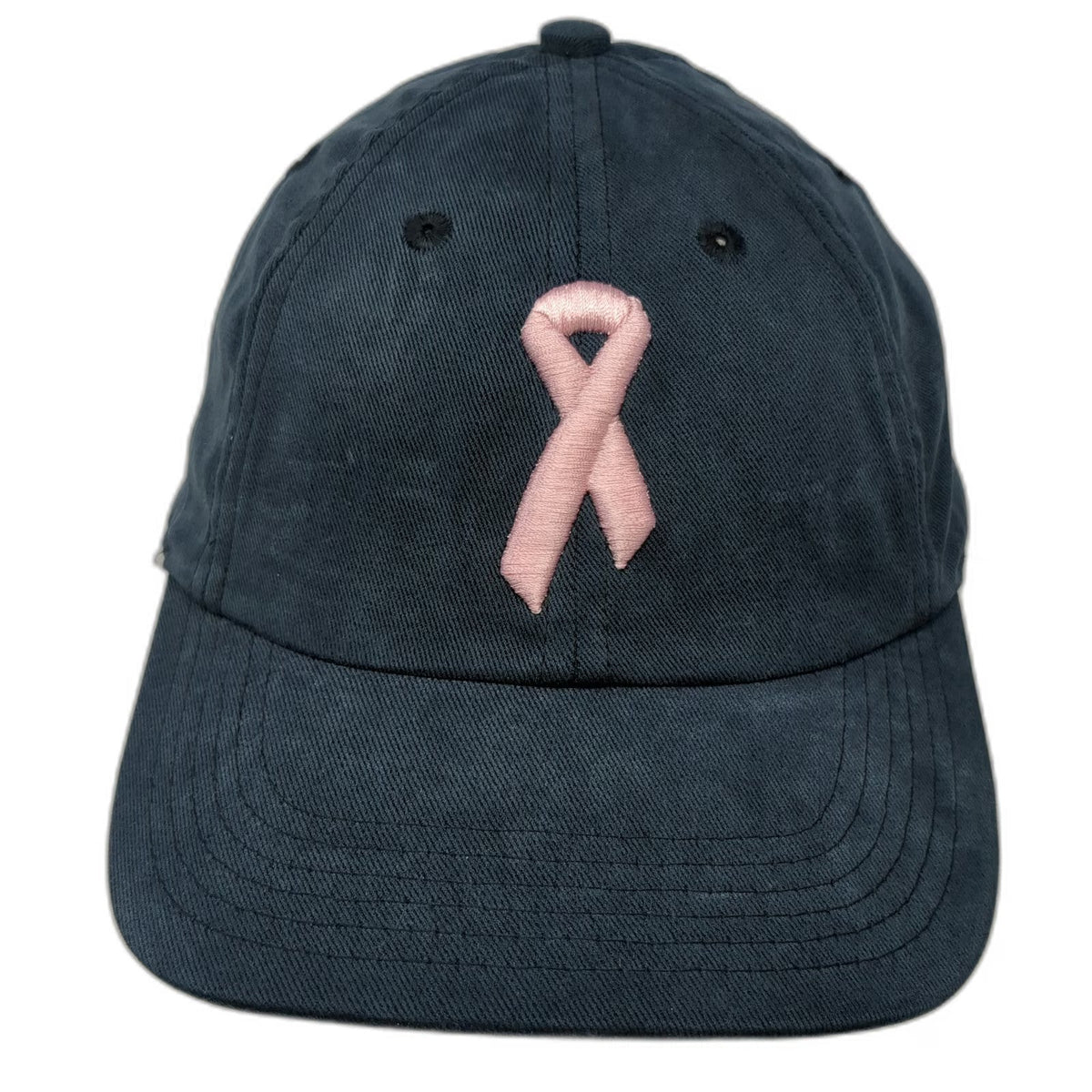 American Cancer Society Baseball Cap Blue One Size Pink Ribbon Slideback Hat