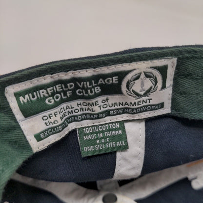 Muirfield Village Golf Club Men's Slideback Hat Blue Memorial Tournament Logo