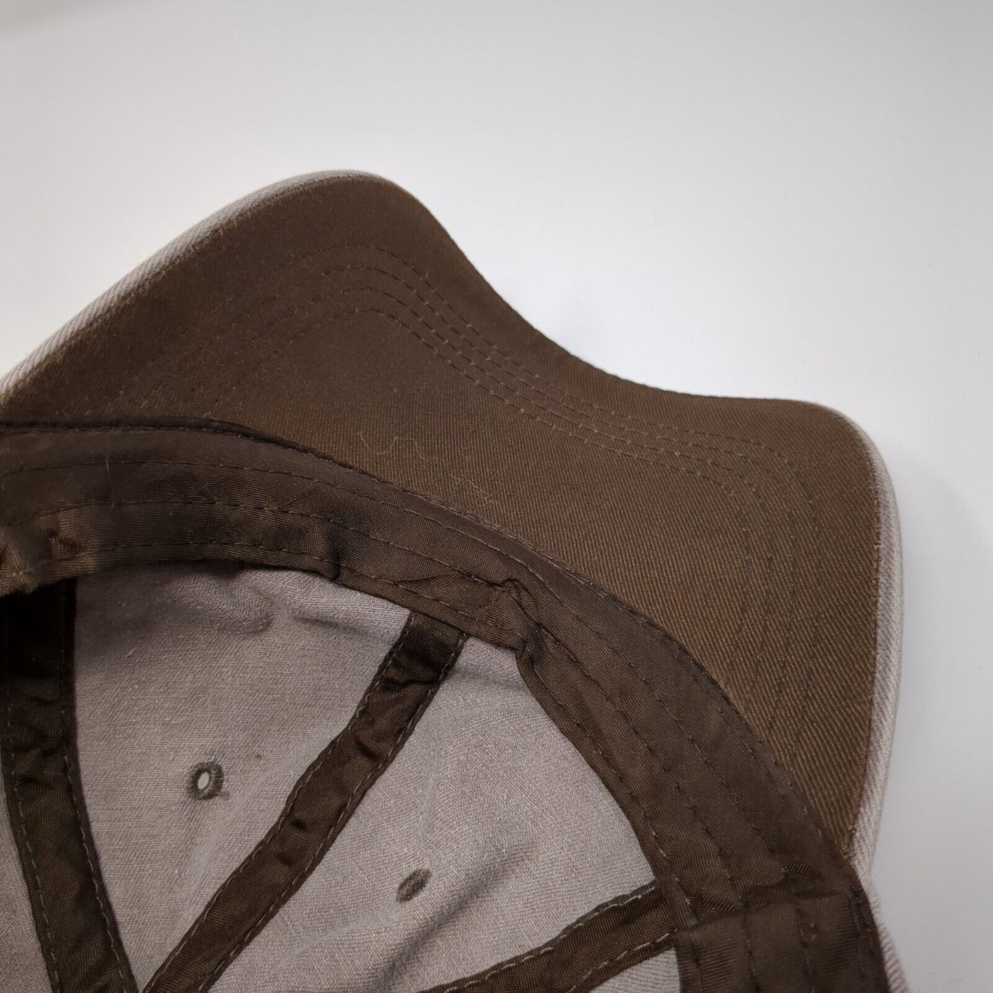 Unbranded Strapback Ponytail Hat Brown One Size Adjustable Solid Blank