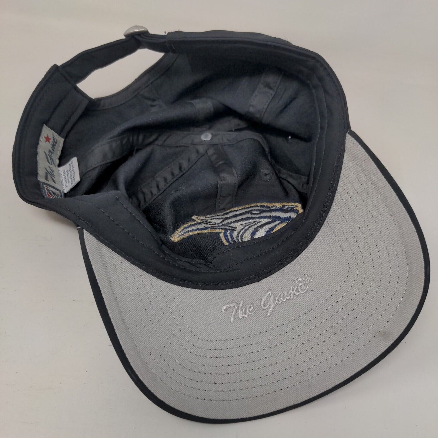 The Game Slideback Hat Embroidered Cat Logo Polyester Blend OSFM Black