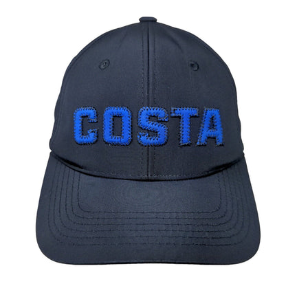 Costa Strapback Hat Blue One Size Adjustable Vent Holes 6 Panel