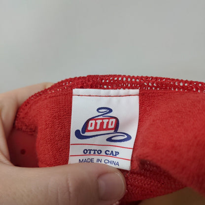 Hoffman's Radiator Snapback Trucker Hat Red OSFA Adjustable Mesh Back Rope Otto