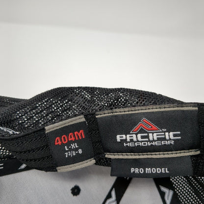 Old English K Fitted Trucker Hat Black 7 3/8-8 Mesh Back Pacific Headwear