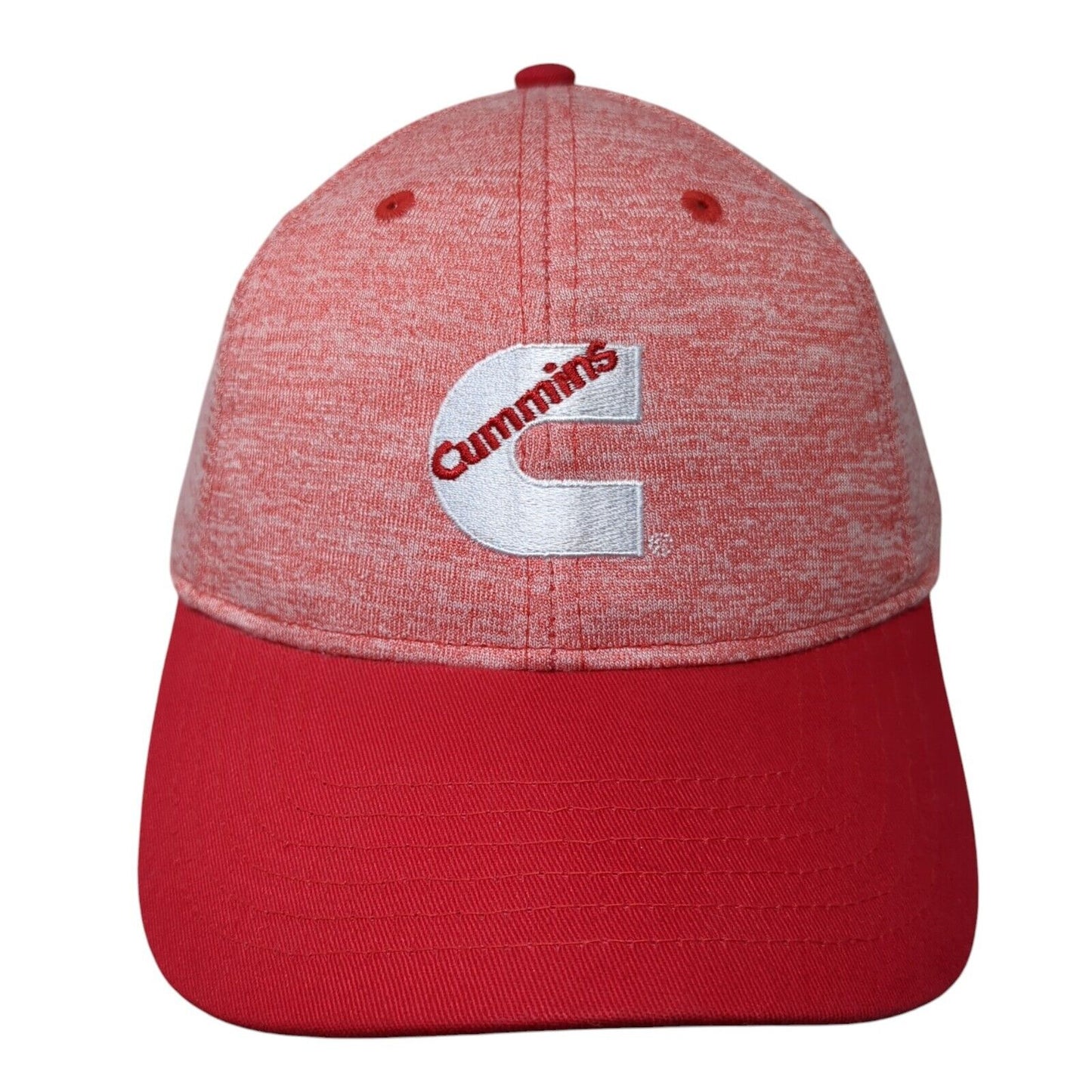 Cummins Snapback Hat Red One Size Adjustable Embroidered Vent Holes