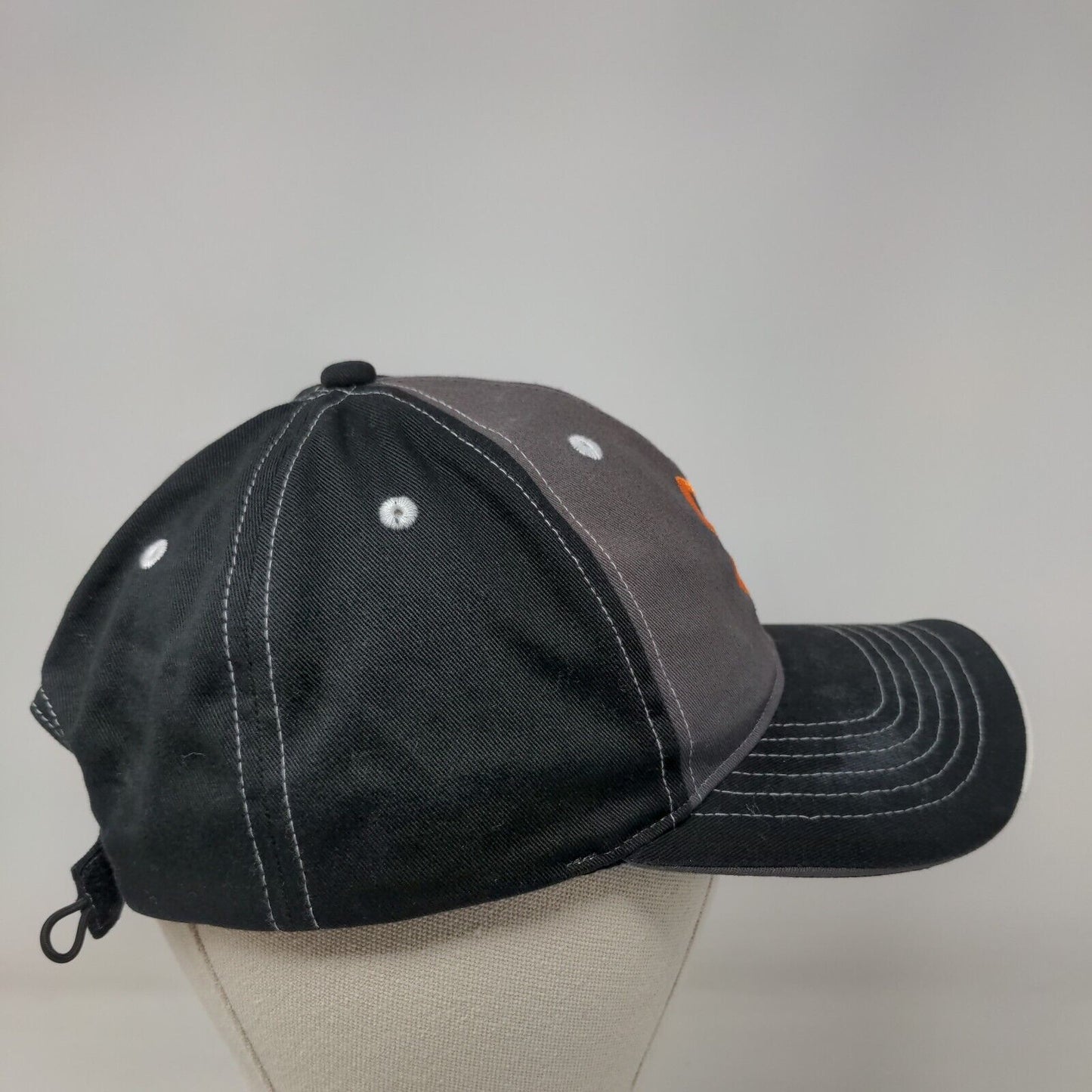 Monogram Strapback Hat Black One Size Embroidered Colorblock Sportsman