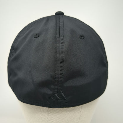 Adidas Baseball Cap Black XL AEROREADY Perforated Stretch Fit 3-Bar Logo Hat