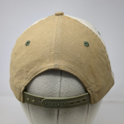 Mickey Inc Disneyland Hat Snapback Beige Brown White Vintage Embroidered Patch