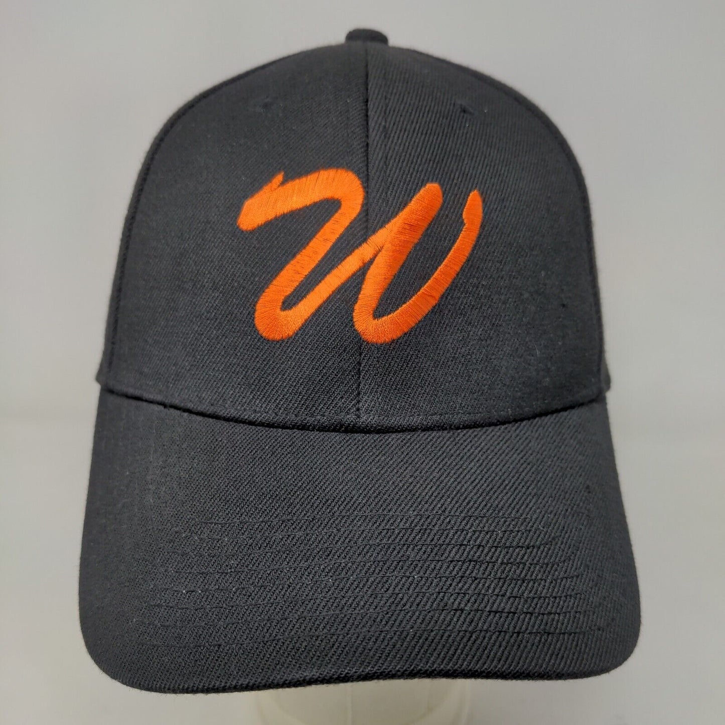 OC Sports Men's Fitted Hat Black Size M/L Embroidered Big W Logo