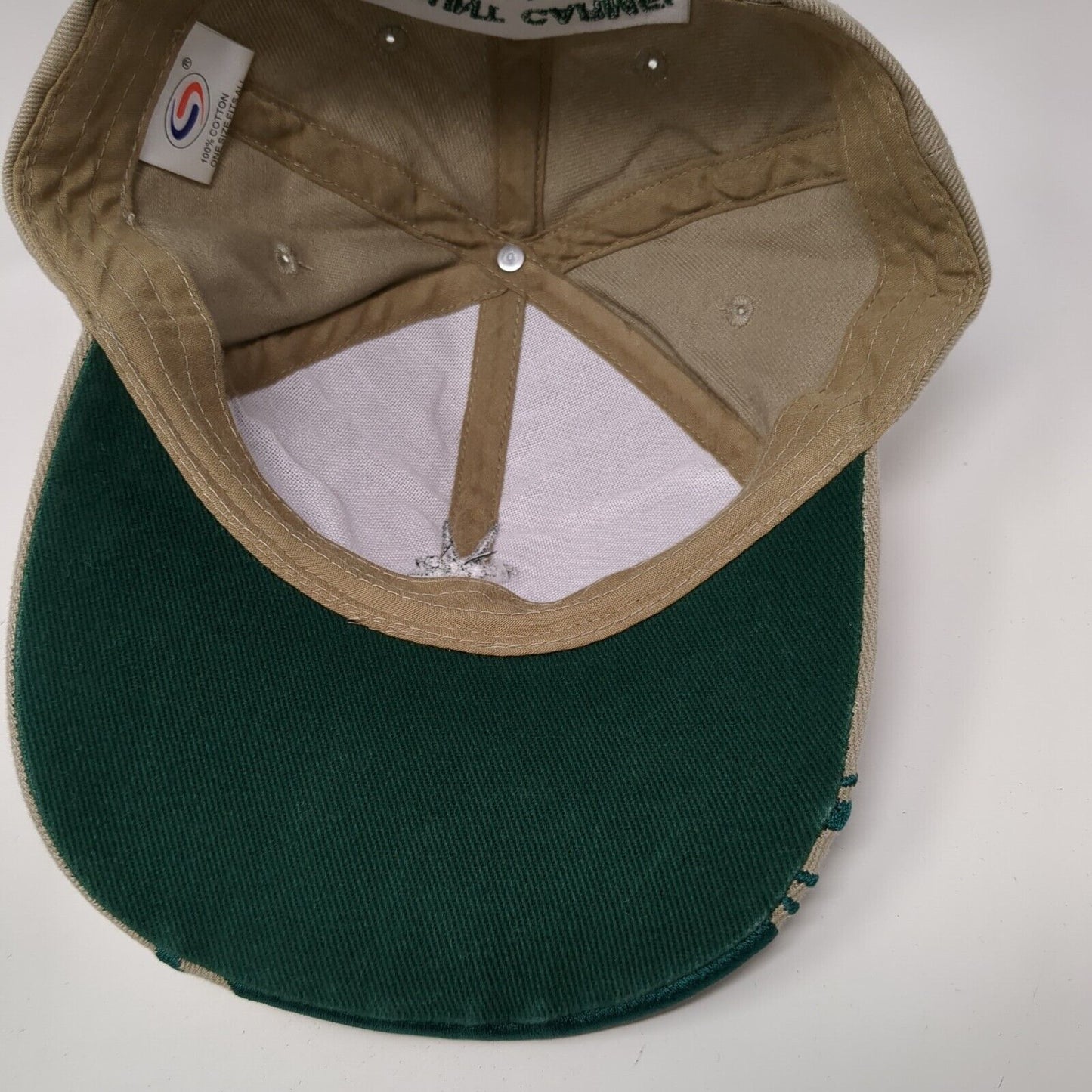Mount Carmel Safaris Strapback Hat Tan One Size Adjustable Embroidered