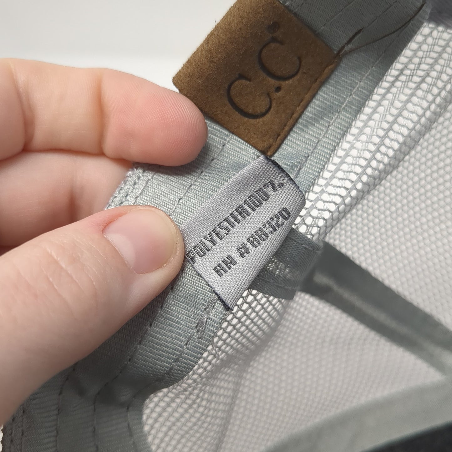 Snake Chase 2023 Ponytail Trucker Hat Gray One Size Adjustable Glitter Mesh Back