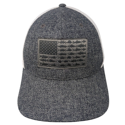 Columbia PFG Fish Flag Patch Fitted Trucker Hat Multi S/M Mesh Back