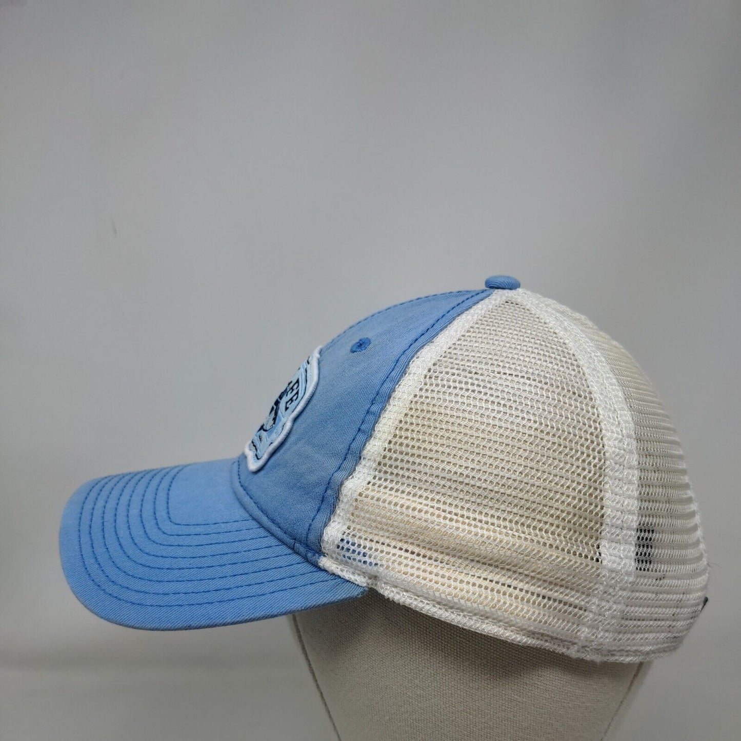 Salt Life Adventure Seas Division Trucker Hat Blue OSFM Embroidered Mesh Back