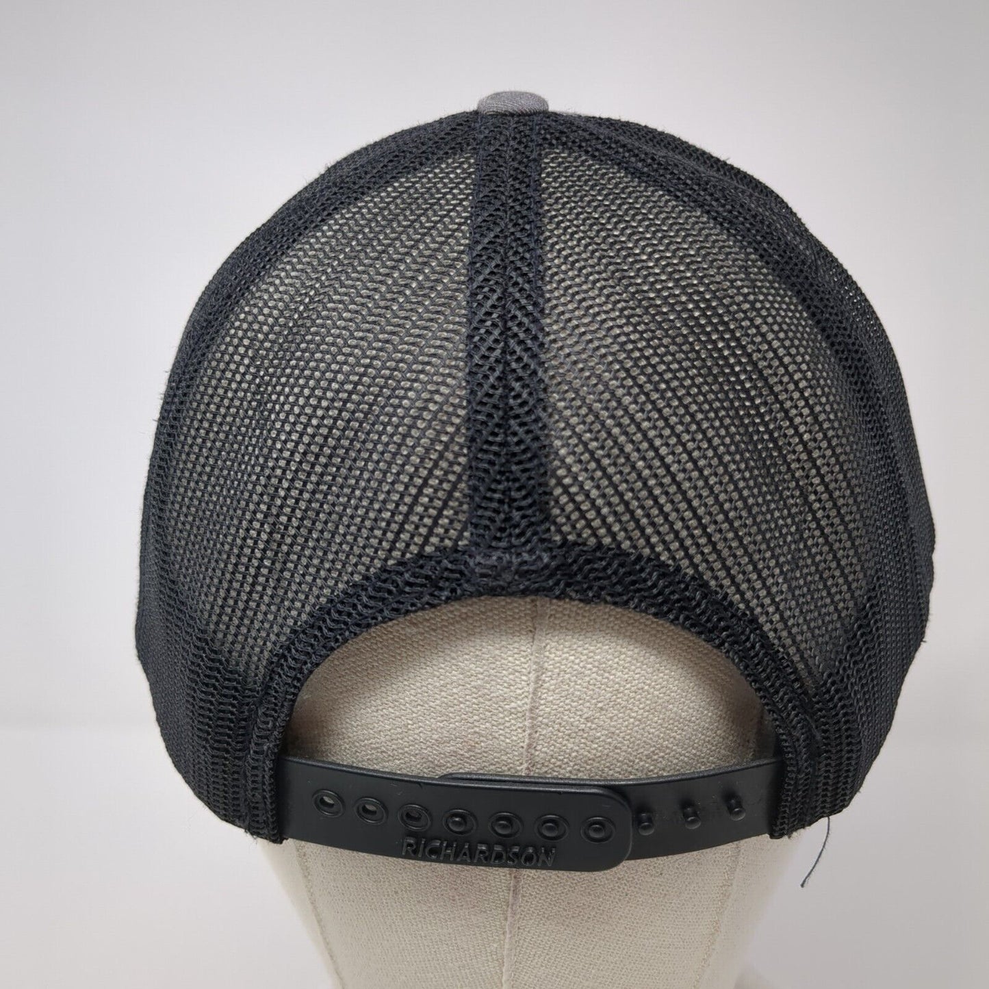 Drift West Snapback Mesh Back Trucker Hat Gray One Size Colorblock