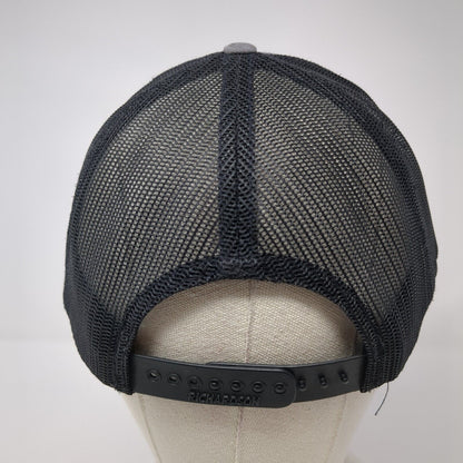 Drift West Snapback Mesh Back Trucker Hat Gray One Size Colorblock