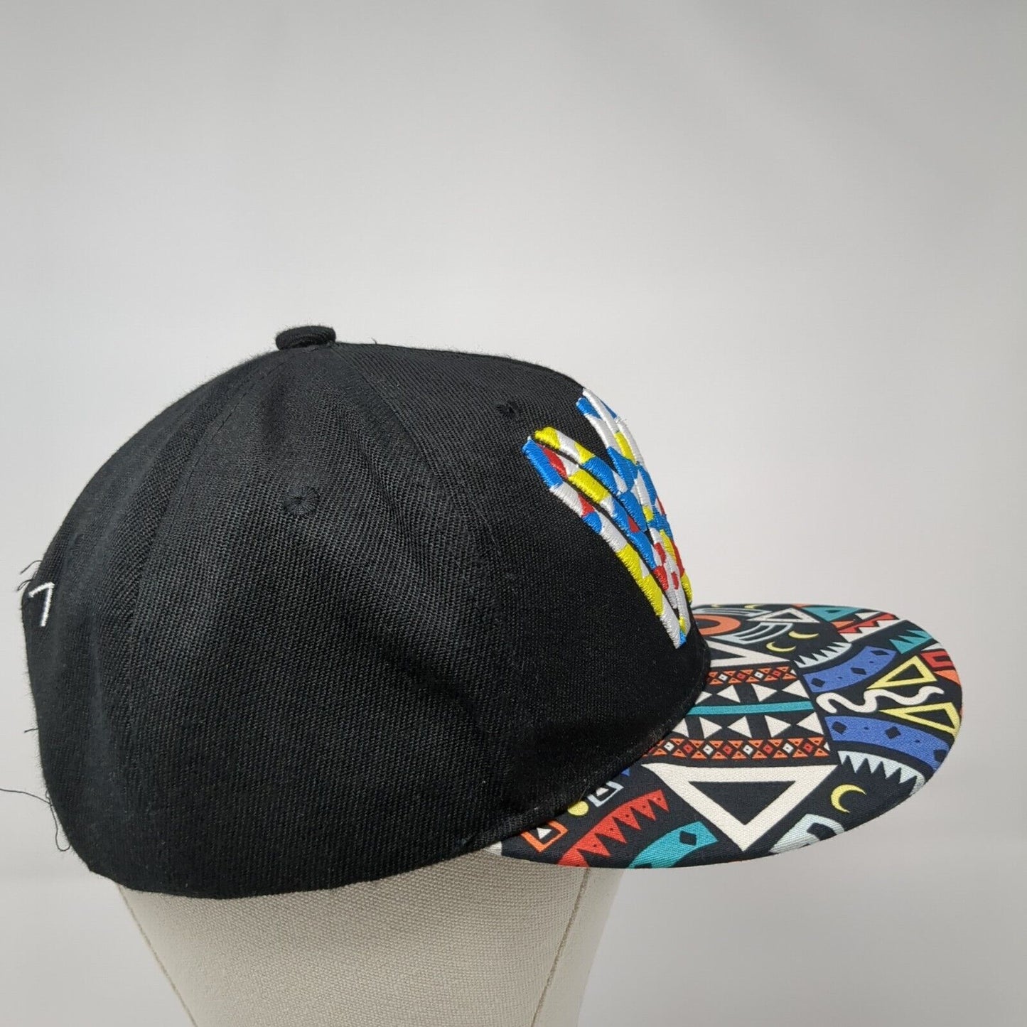 VA RVCA Snapback Hat Multicolor One Size Adjustable Embroidered Colorful