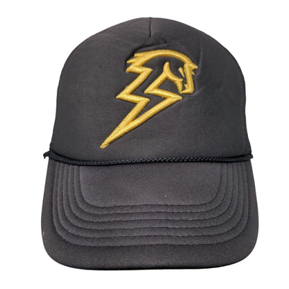 Lightning Horse Snapback Mesh Back Rope Trucker Hat Black One Size Nissun