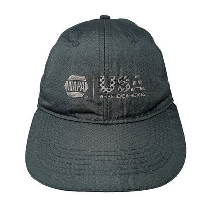 NAPA USA We Believe in Heroes Strapback Hat Gray One Size Adjustable Embroidered