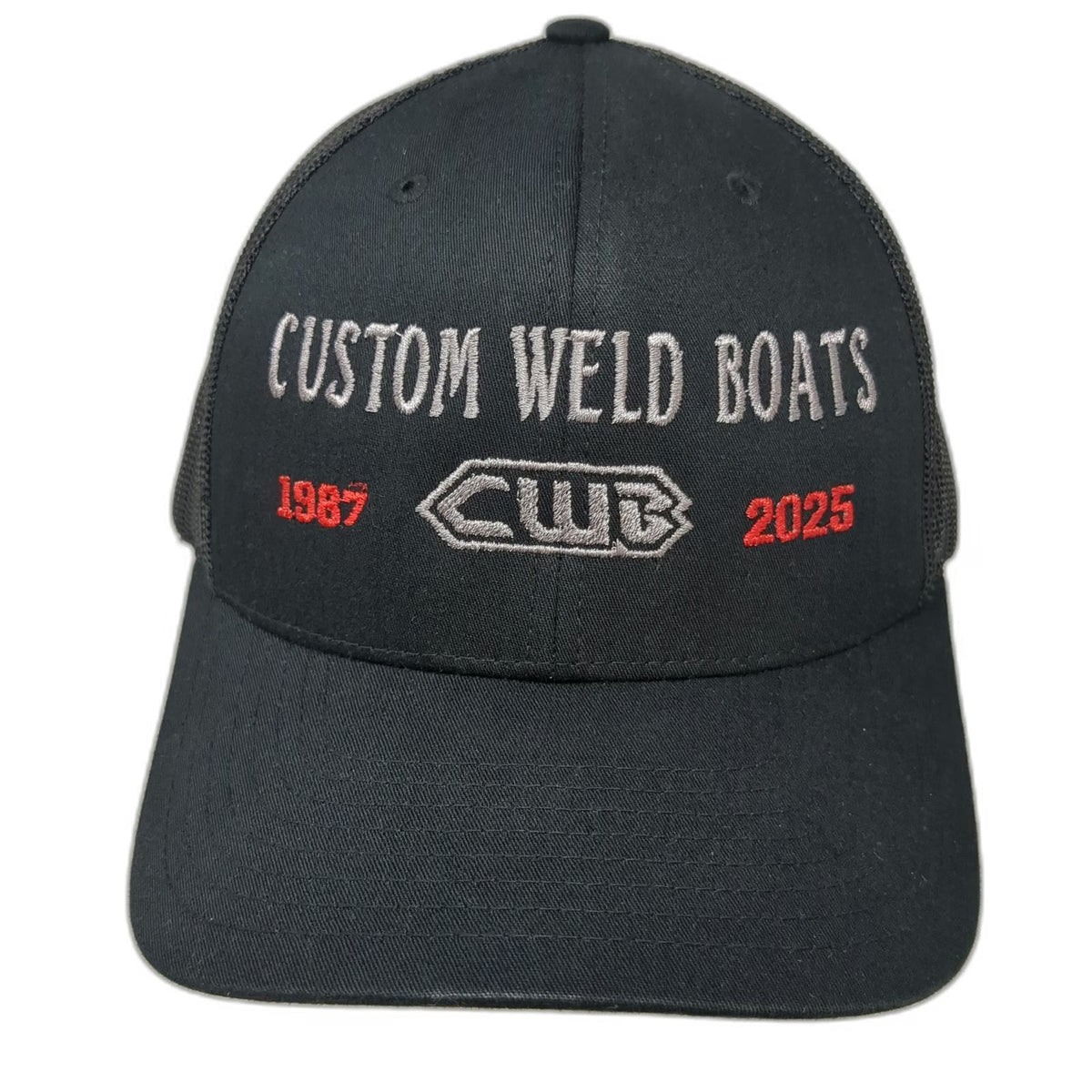 Richardson Trucker Hat Black One Size Custom Weld Boats 1987 2025 Mesh Snapback