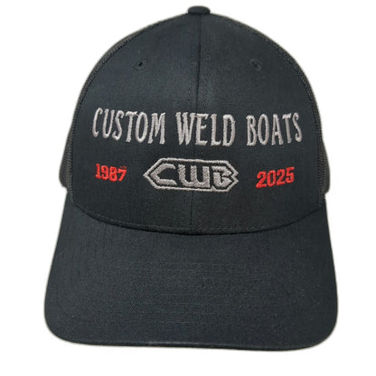 Richardson Trucker Hat Black One Size Custom Weld Boats 1987 2025 Mesh Snapback