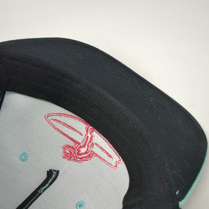 Everyday California 5 Panel Blue One Size Pink Bear Surfboard Snapback Hat