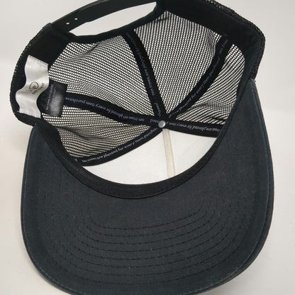 tentree Trucker Hat Black One Size Mesh Forest Landscape Graphic Snapback Hat