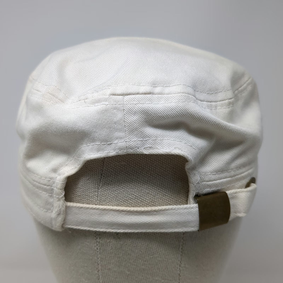 Army Cap Beige One Size Rhinestone Fleur-de-lis Distressed Hat Damask