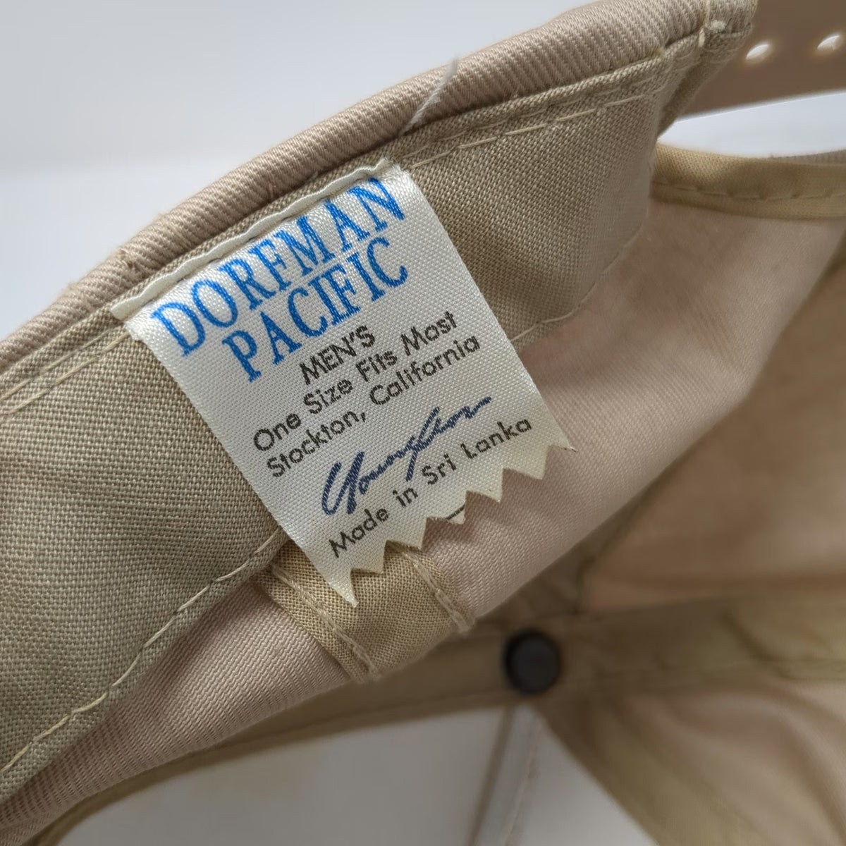 Dorfman Pacific Trucker Beige One Size Hat Rope Brim Fishing Bass Snapback Boat