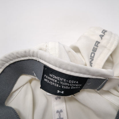 Under Armour Women's Strapback Hat White Cream One Size Adjustable
