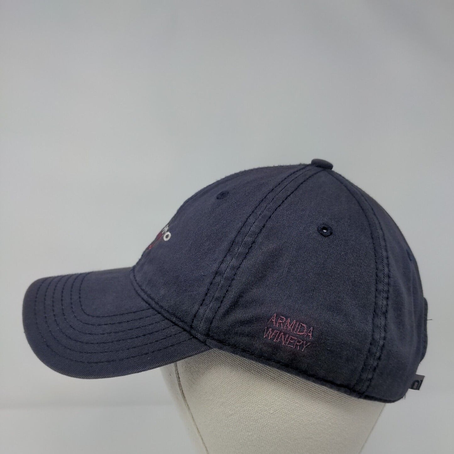 A Wino Strapback Hat Blue OSFA Adjustable Embroidered Attitude 101