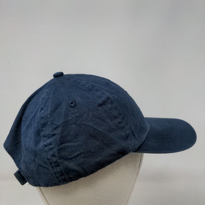 Letter H Strapback Hat Blue One Size Embroidered 6 Panel Port & Company