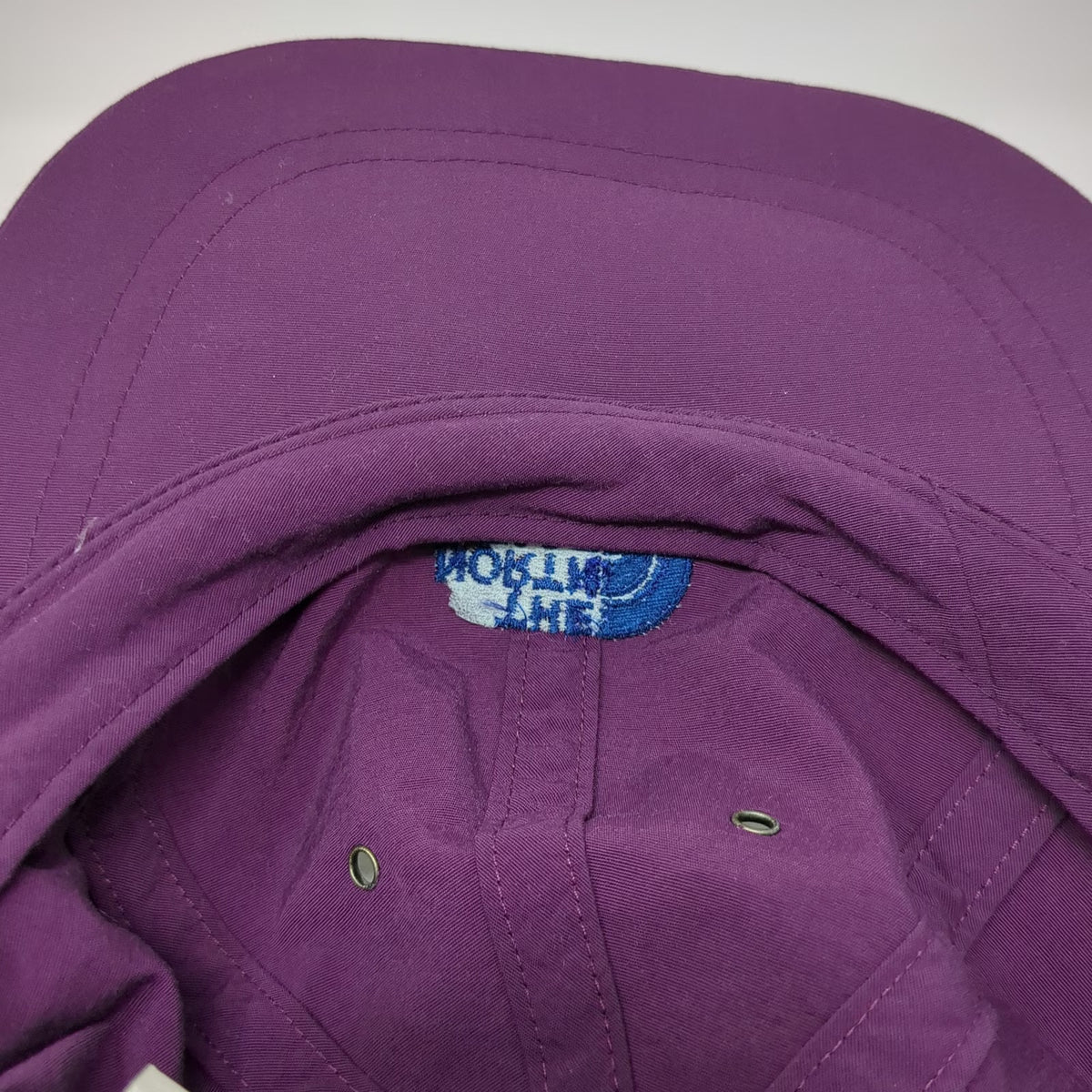 The North Face Baseball Cap Purple Supplex Nylon Slideback Hiking Hat Vintage