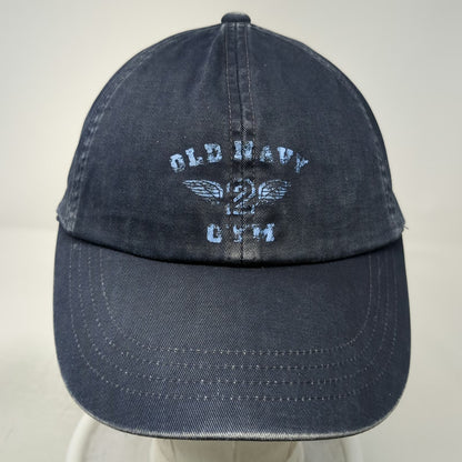 Old Navy Baseball Cap Blue L Winged 2 Gym Graphic Rainbow Stripe Sweatband hat