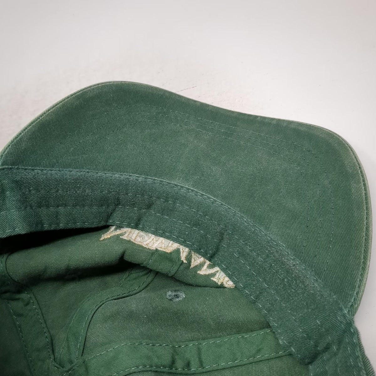 Harvard Square Baseball Cap Green One Size Newman's Own Fine Foods Leather Strap