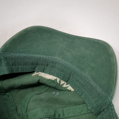 Harvard Square Baseball Cap Green One Size Newman's Own Fine Foods Leather Strap