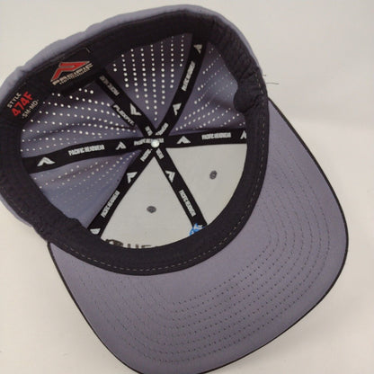Ignite Fitted Hat Gray S-M Embroidered Flexfit Laser Cut Perforated