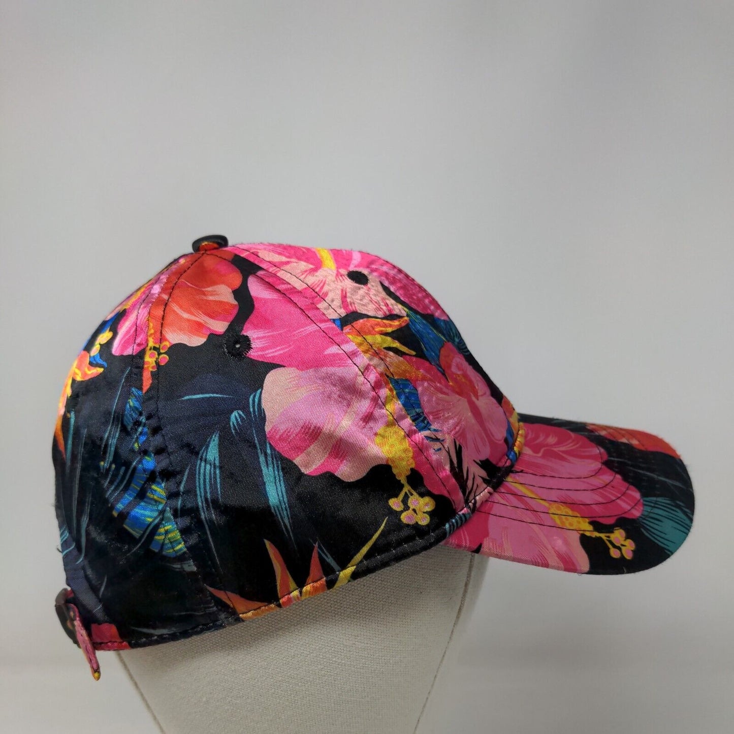 Unbranded Slideback Hat Multicolor OSFM Hawaiian Hibiscus Tropical Print Blank
