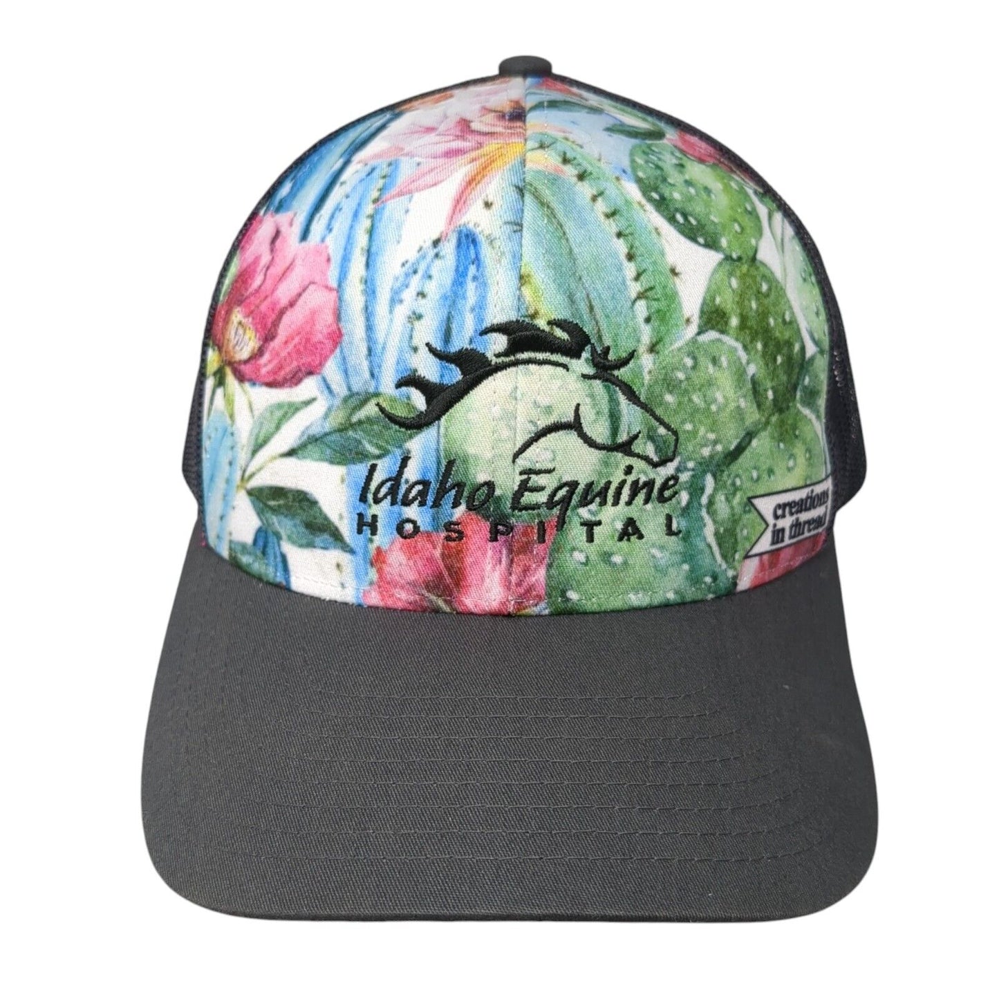 Idaho Equine Hospital Creations In Thread Snapback Trucker Hat Multi OS Floral