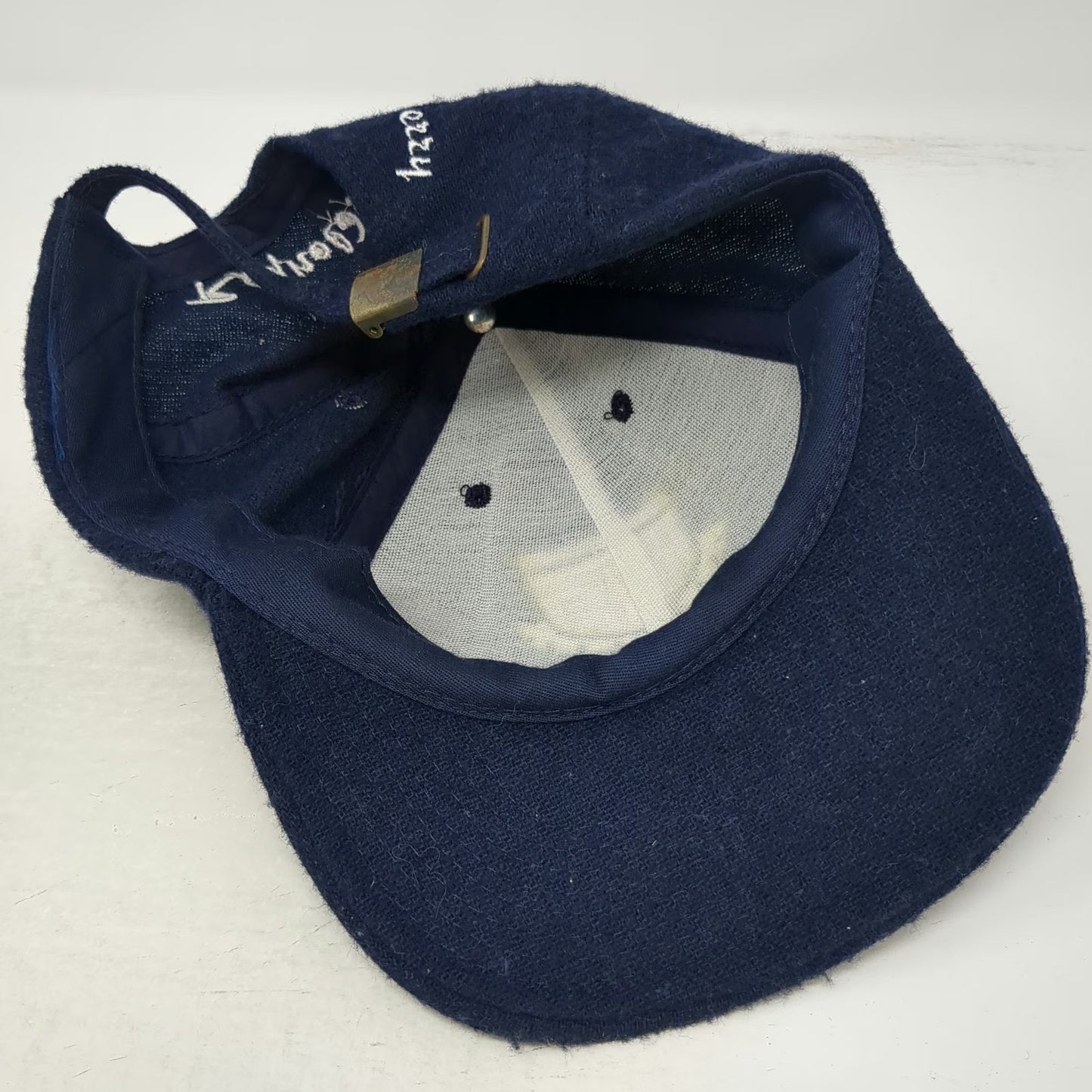Blue Baseball Cap One Size Wool Slideback Reynolds & Perry Official Goods Hat