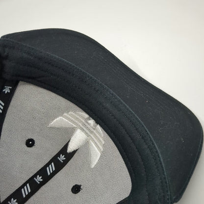 Adidas Snapback Black One Size Trefoil Logo Embroidered 6 Panel Sportswear Hat