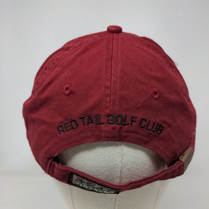 Red Tail Golf Club Slideback Hat Red One Size Embroidered Ahead Vintage