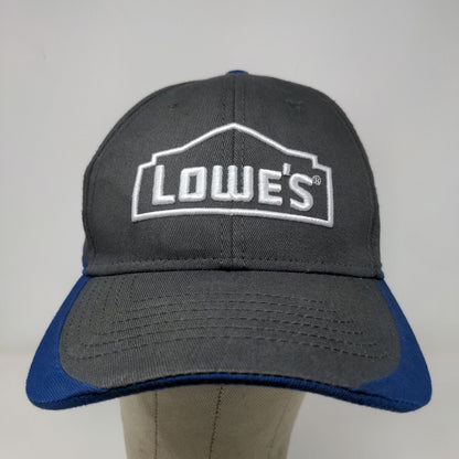 Lowe's Men's Snapback Hat Gray Blue Embroidered Logo Back End Appreciation 2020