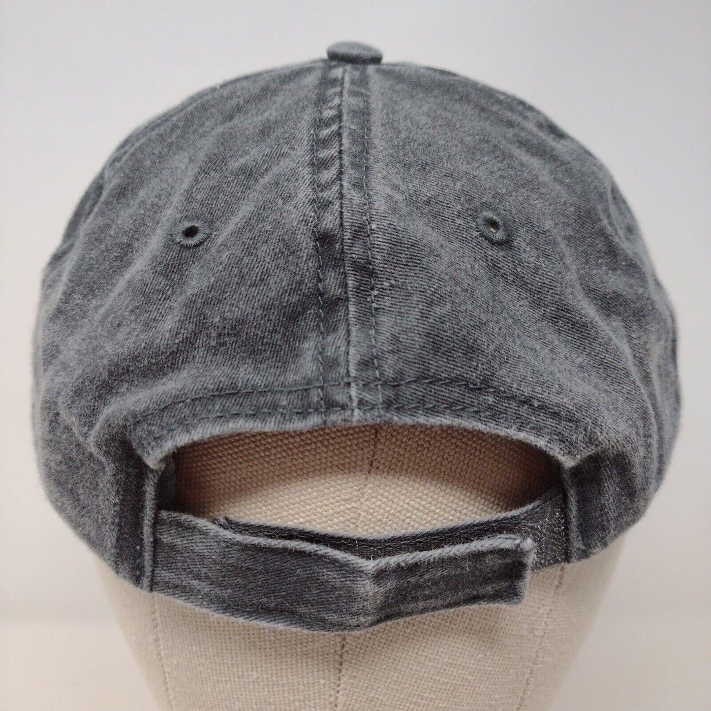 Nash Strapback Hat Gray OSFA Adjustable Embroidered 6 Panel Anvil