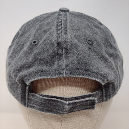 Nash Strapback Hat Gray OSFA Adjustable Embroidered 6 Panel Anvil